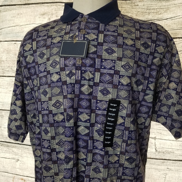 Navy Blue Comfort Platinum Shirt Size Large.Pit to pit approx:  24 inches Rig - Picture 2 of 7